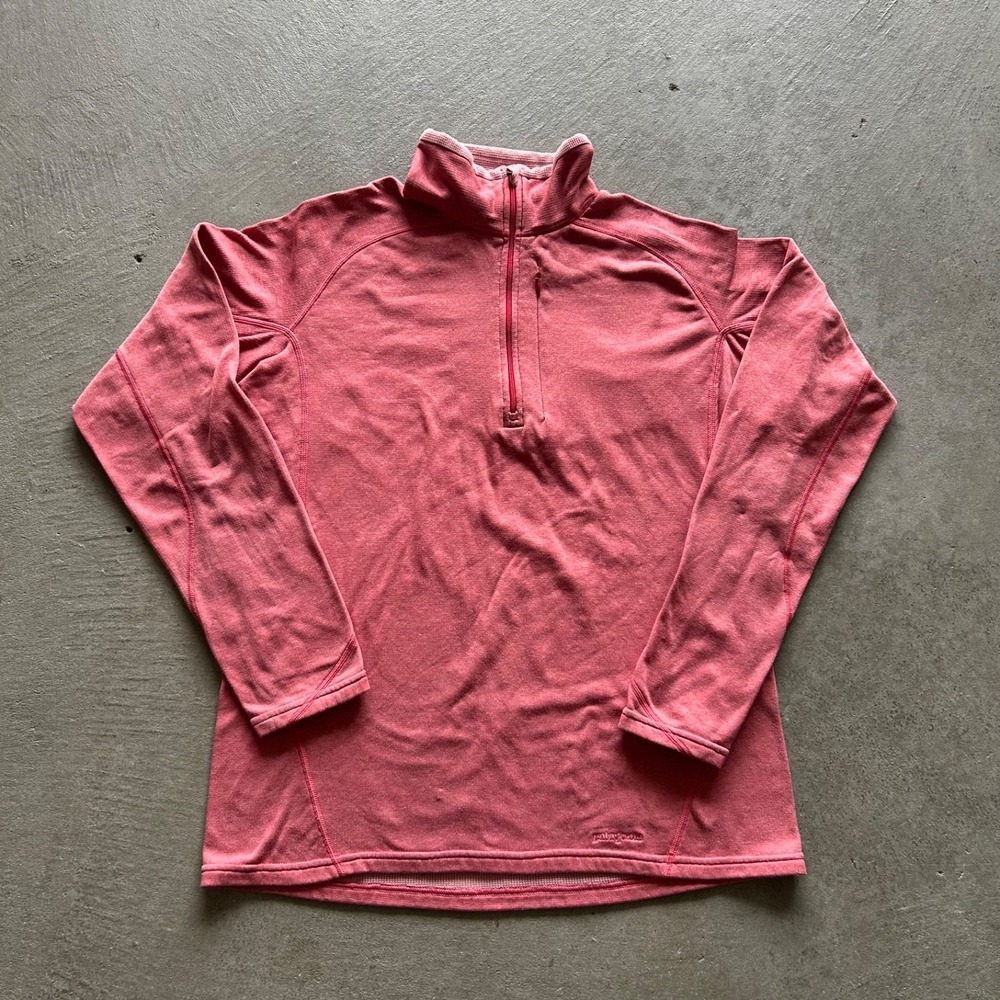 Patagonia 1/4 Zip Jacket Women's Large Pink Polartec Fleece